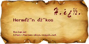 Hermán Ákos névjegykártya